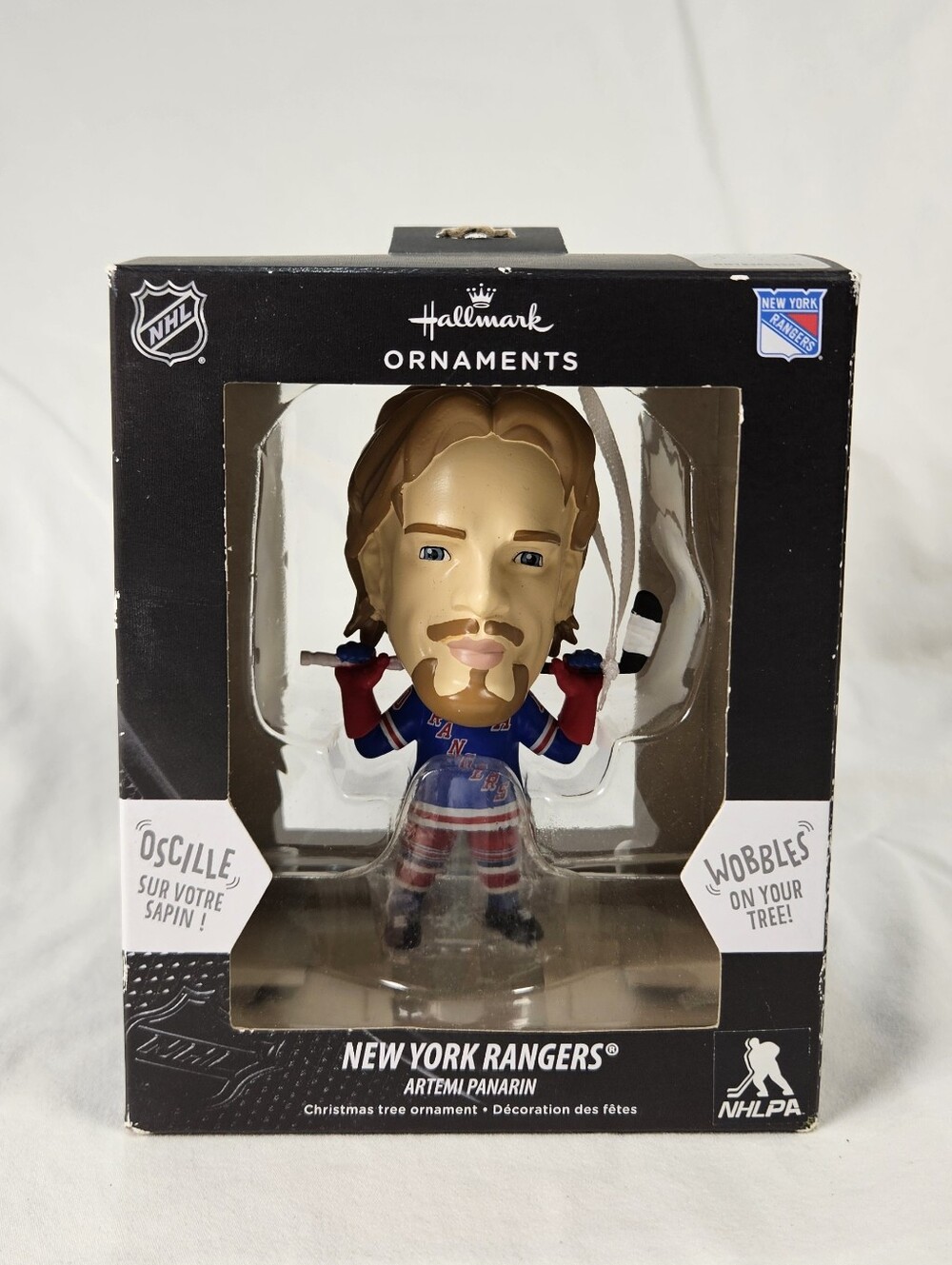 Hallmark Ornament New York Rangers Artemi Panarin Officially NHL Bobble Head NIB
